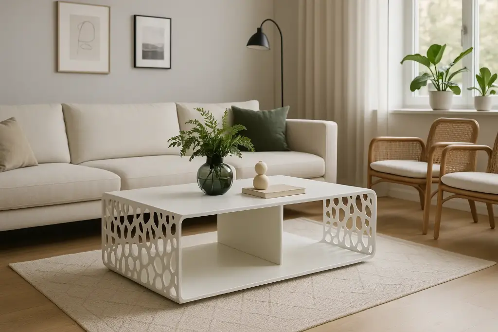 Table en Solid Surface avec Gravure