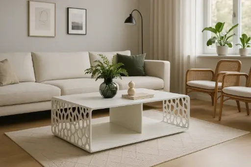 Table en Solid Surface avec Gravure